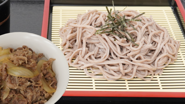 ざる蕎麦牛丼セット